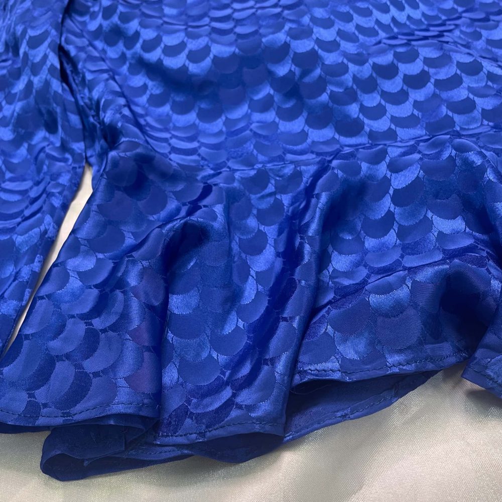 Kék peplum blúz